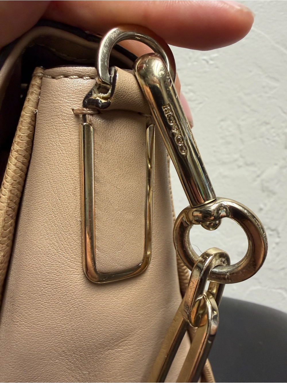 Beige Lizard-embossed Leather Coach Madison Sadie Flap Satchel - Picture 14 of 16